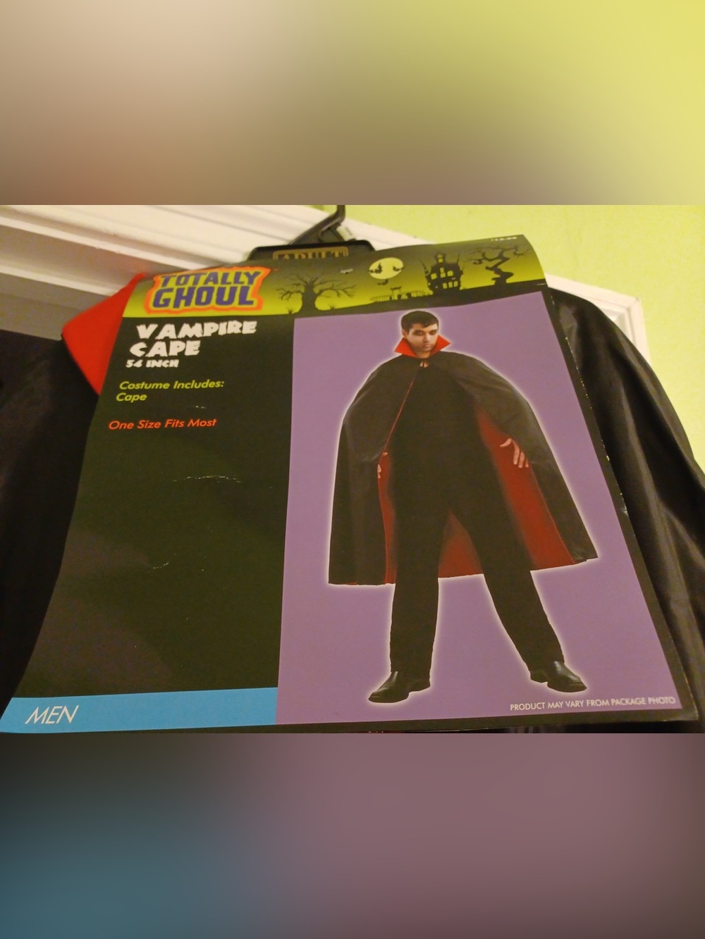 Vampire Cape - Black with Red Lining Halloween costume 54 inches long